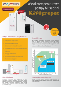 Pompy Mitsubishi z R290 - infografika