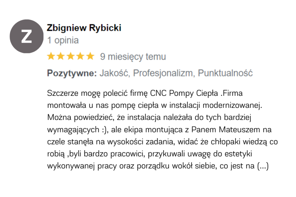 Opinia o CNC - Zbigniew Rybicki
