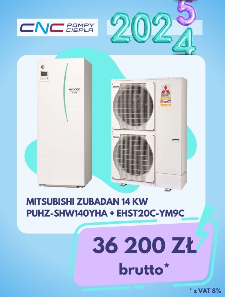 Pompa ciepła Mitsubishi Electric ZUBADAN 14 kW