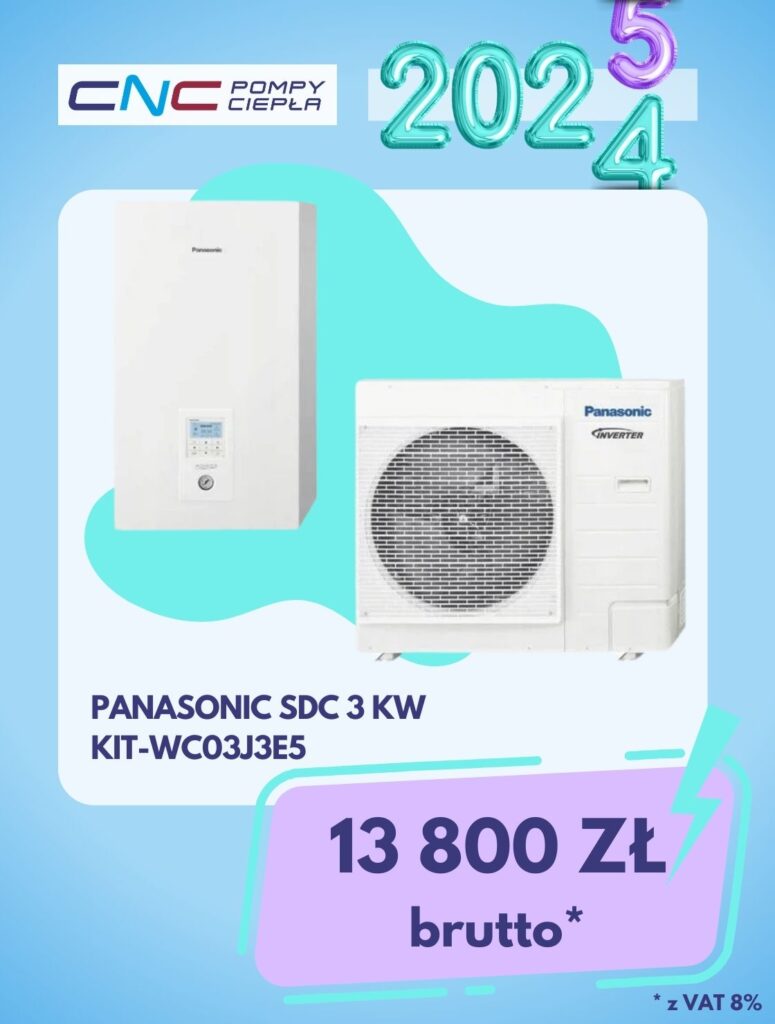 Pompa ciepła Panasonic AQUAREA HIGH PERFORMANCE 3 kW