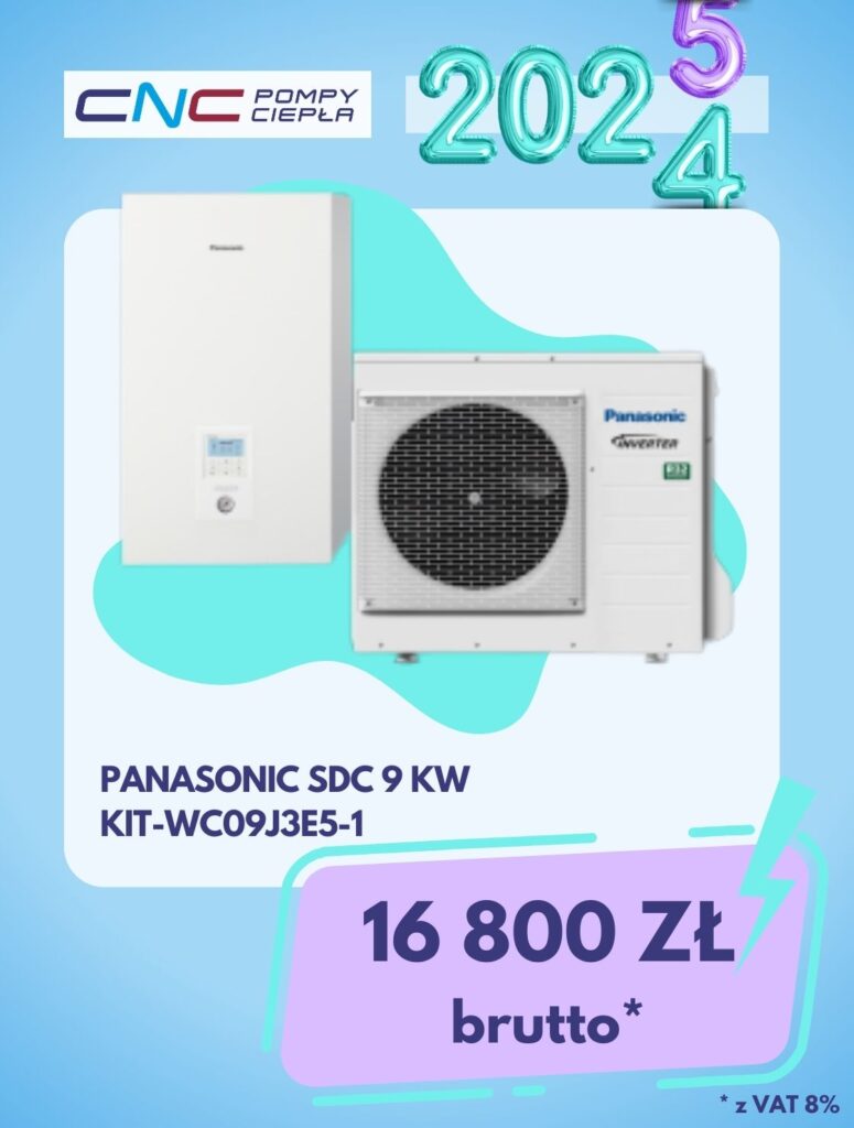 Pompa ciepła Panasonic AQUAREA HIGH PERFORMANCE 9 kW