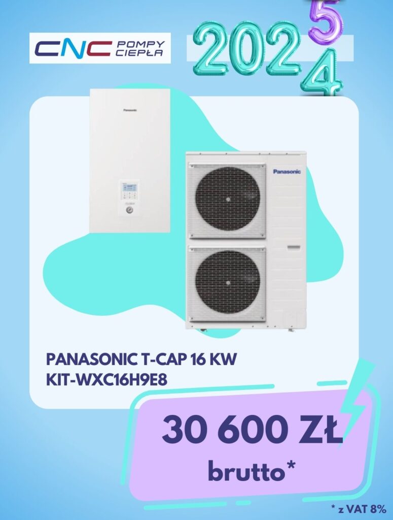 Pompa ciepła Panasonic AQUAREA T-CAP 16 kW